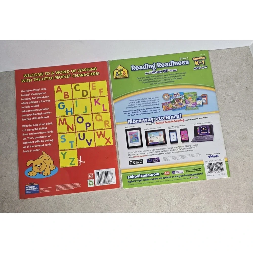 Collection of Educational Workbooks Pre-K to Grade 2 Reading Math Shapes 8 Books